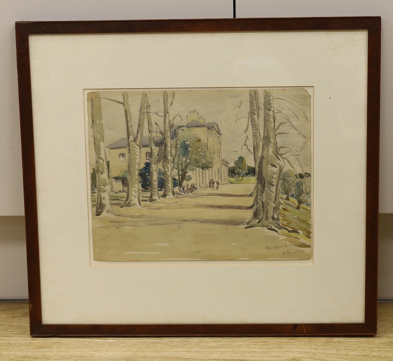 Walter Cristall (Exh. 1925-40), watercolour, 'Kenward, Hampstead', signed, 23 x 29cm